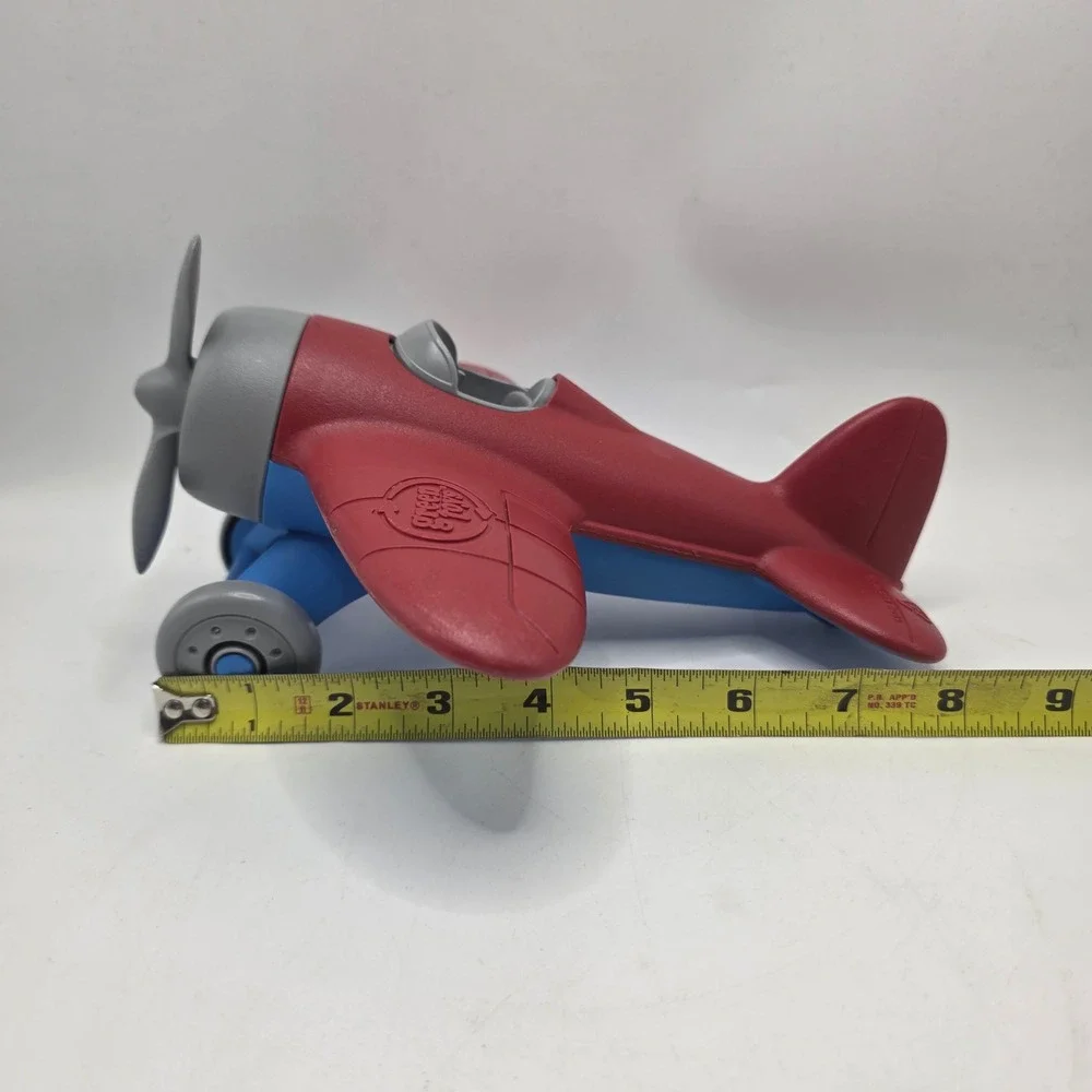 Green Toys Airplane Kids Red Blue Recycled Plastic Prop Plane Eco Friendly USA
